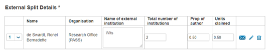 External Splits