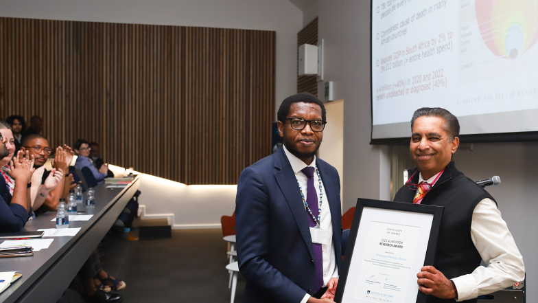 Prof Keertan Dheda, the Head of the Division of Pulmonology, received the 2023 Alan Pifer Award for leading TB research with profound societal impact