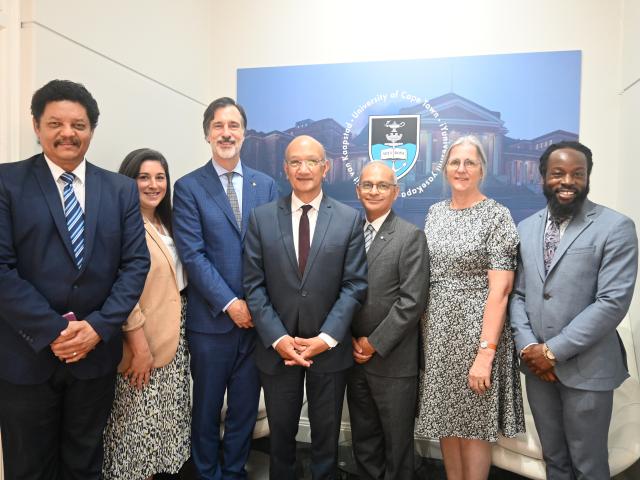 President and Vice-Chancellor Dr Vivek Goel and colleagues from the University of Waterloo.