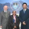 Left: Honorary Consul of the Republic of Colombia Mr Enrique Jaramillo. Centre: Her Excellency Ms Maria del Rosario Mina-Rojas,Ambassador of Colombia. Right: Internationalisation Director, Quinton Johnson, PhD